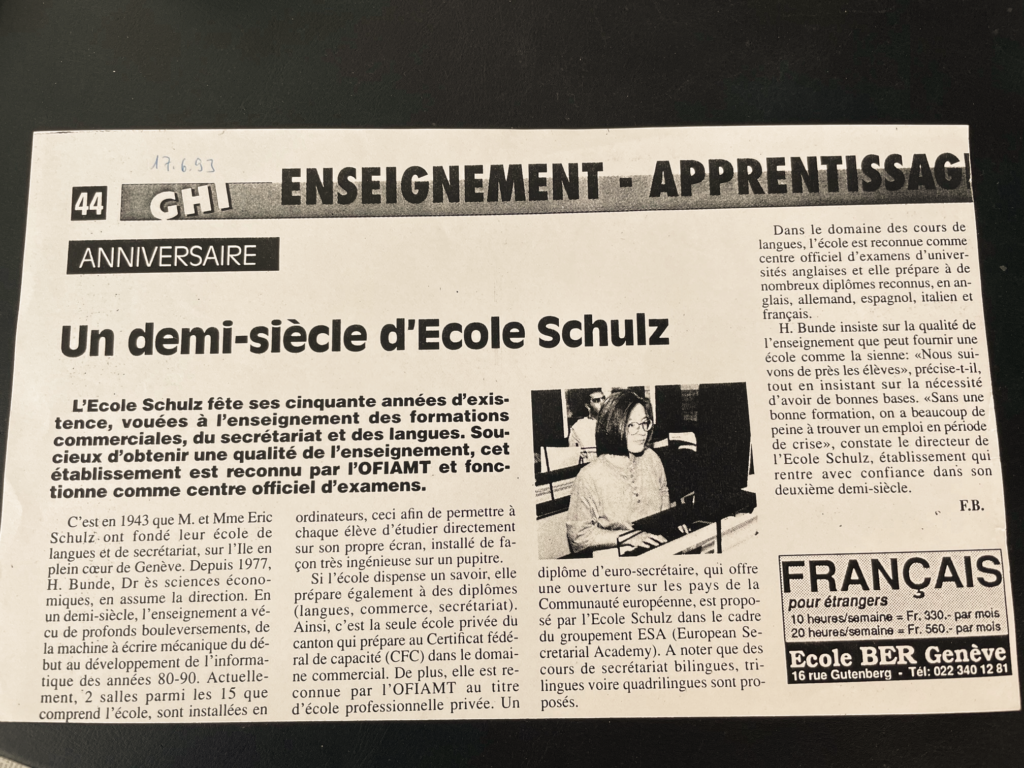 école schulz demi-siècle